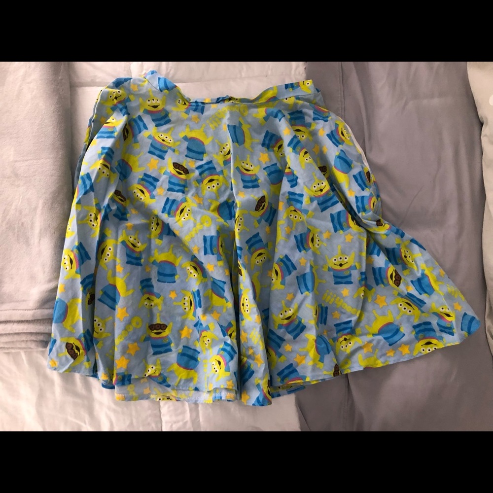 Handmade Disney high waisted little green alien skirt